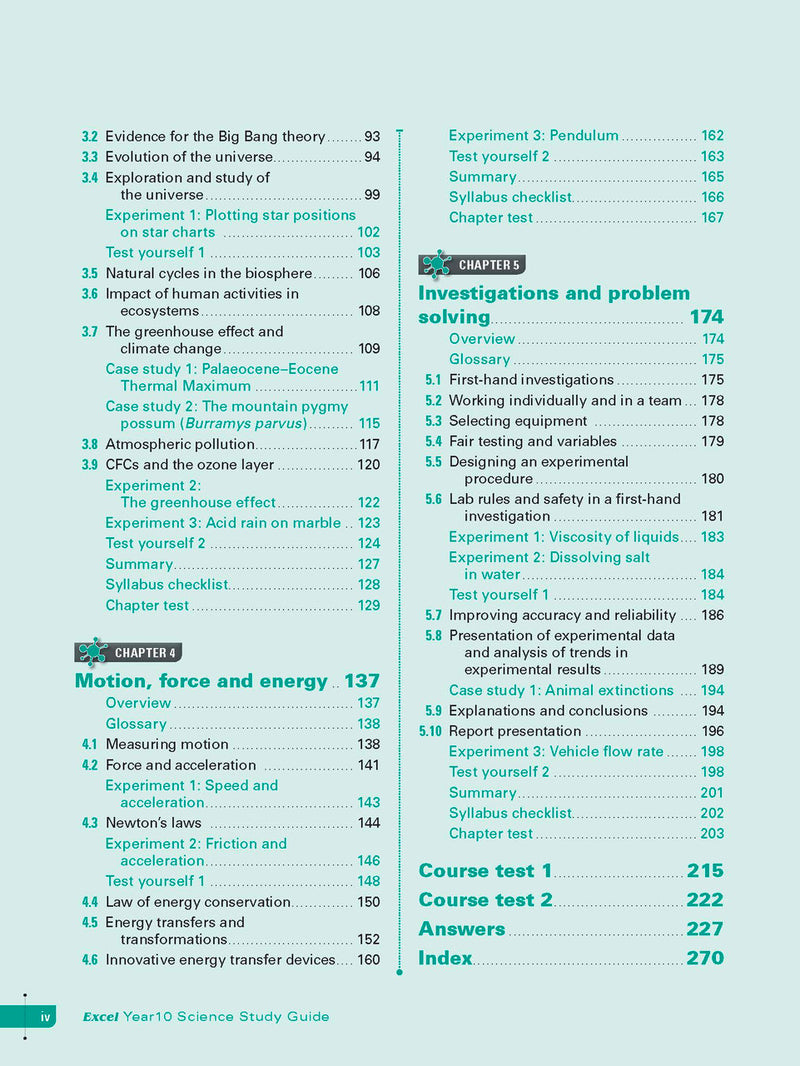 Sample interior page from Excel Study Guide Science Year 10 as shown in the Pascal Press product gallery, giving a preview of the layout and content