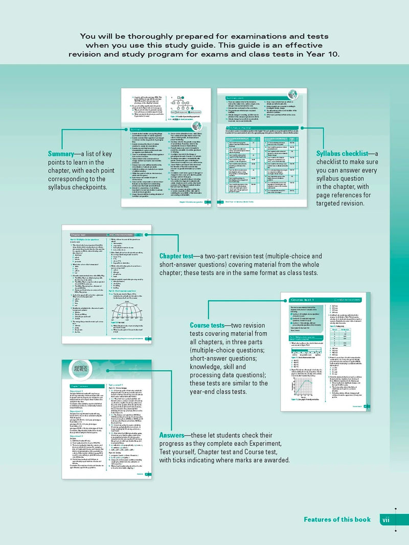 Sample interior page from Excel Study Guide Science Year 10 as shown in the Pascal Press product gallery, giving a preview of the layout and content