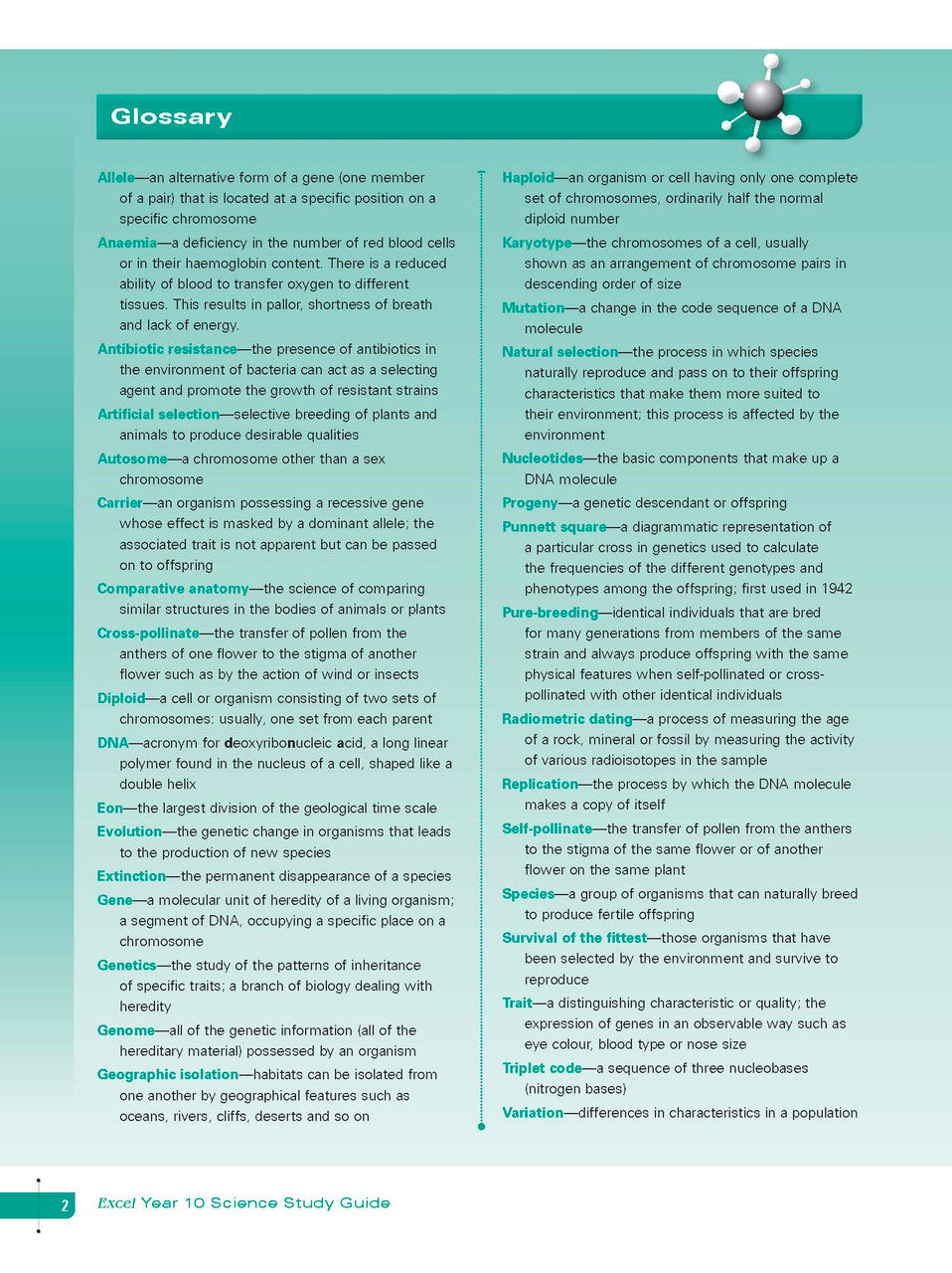 Sample interior page from Excel Study Guide Science Year 10 as shown in the Pascal Press product gallery, giving a preview of the layout and content