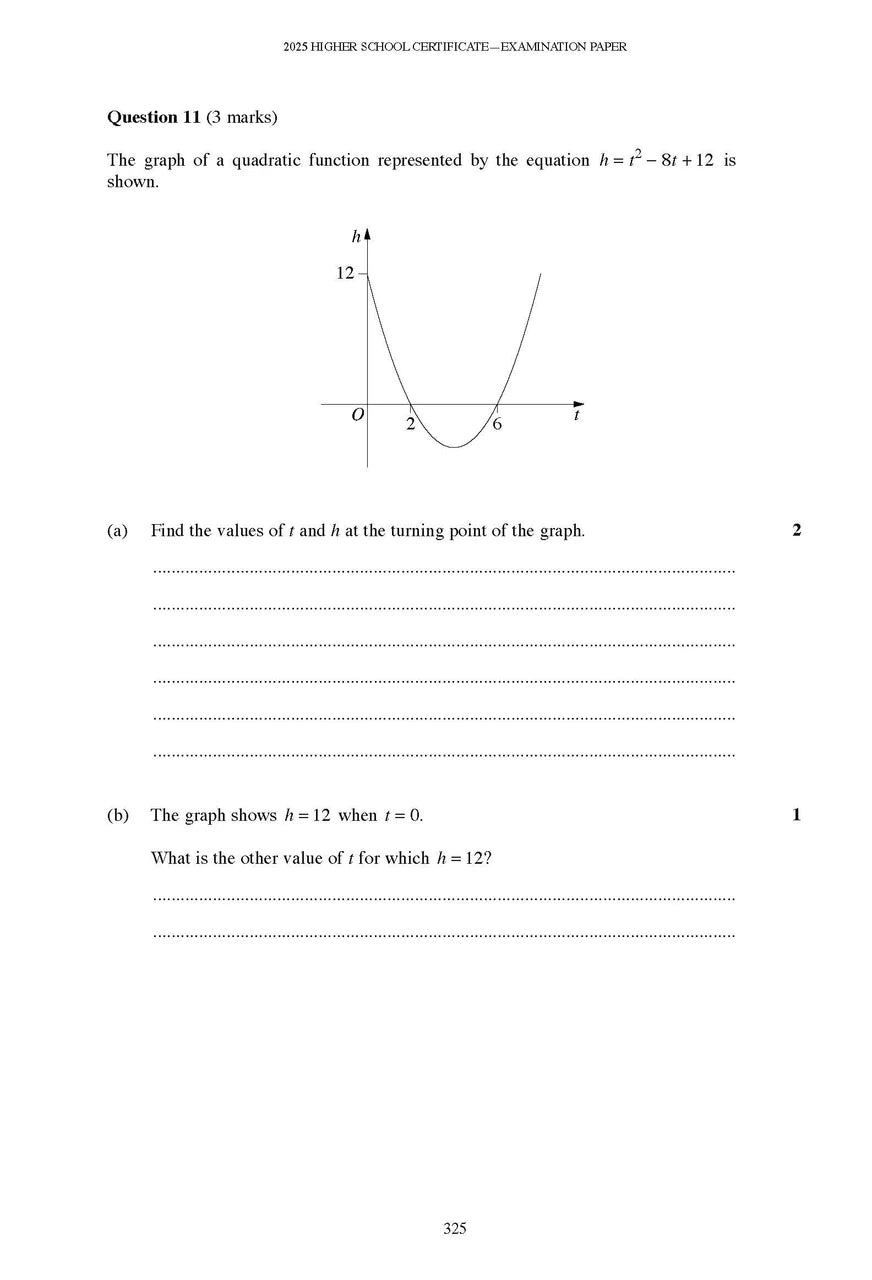 Sample interior page from Excel Success One HSC Mathematics Advanced 2026 Edition as shown in the Pascal Press product gallery