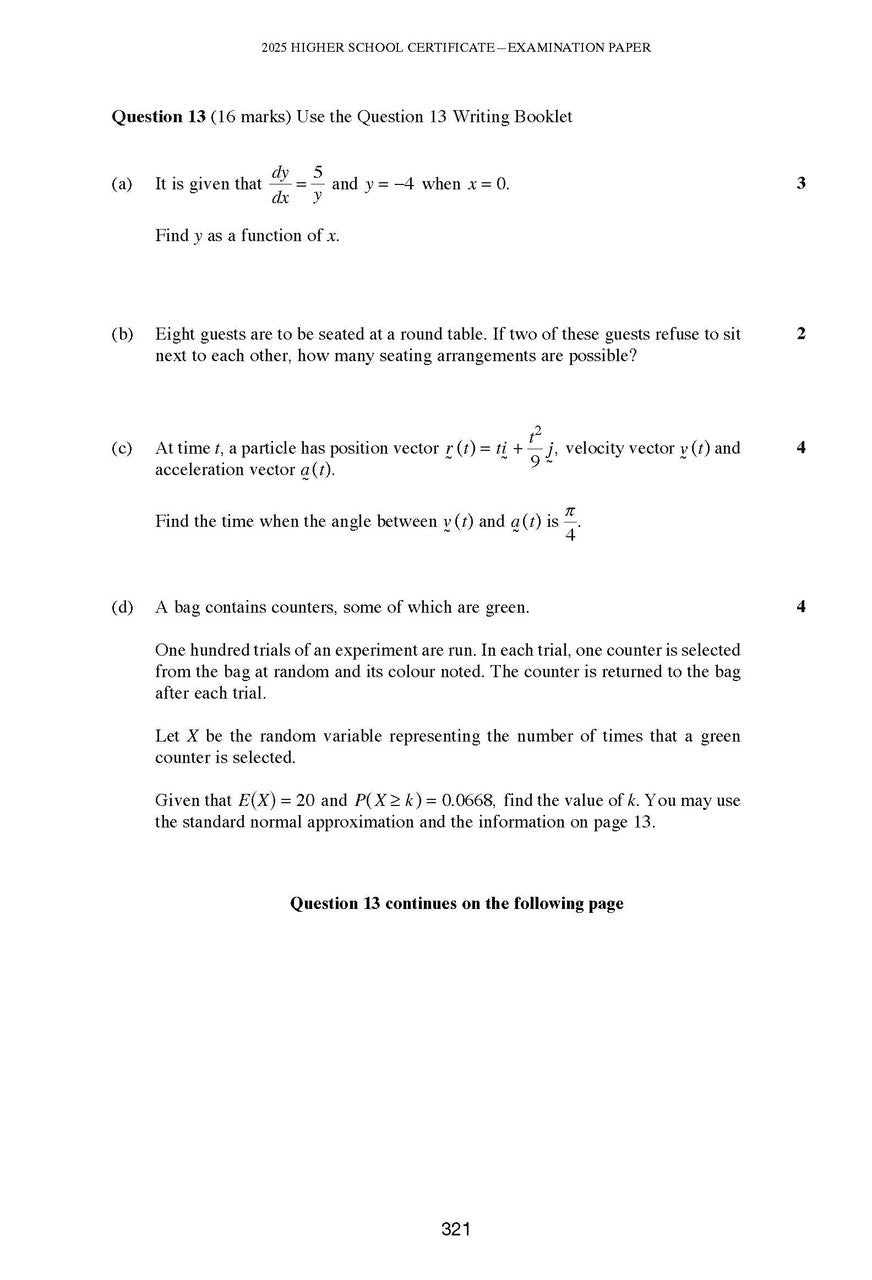 Sample interior page from Excel Success One HSC Mathematics Extension 1 2026 Edition as shown in the Pascal Press product gallery