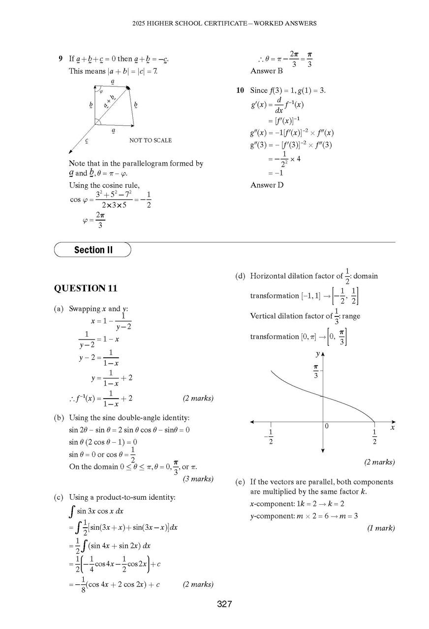 Sample interior page from Excel Success One HSC Mathematics Extension 1 2026 Edition as shown in the Pascal Press product gallery
