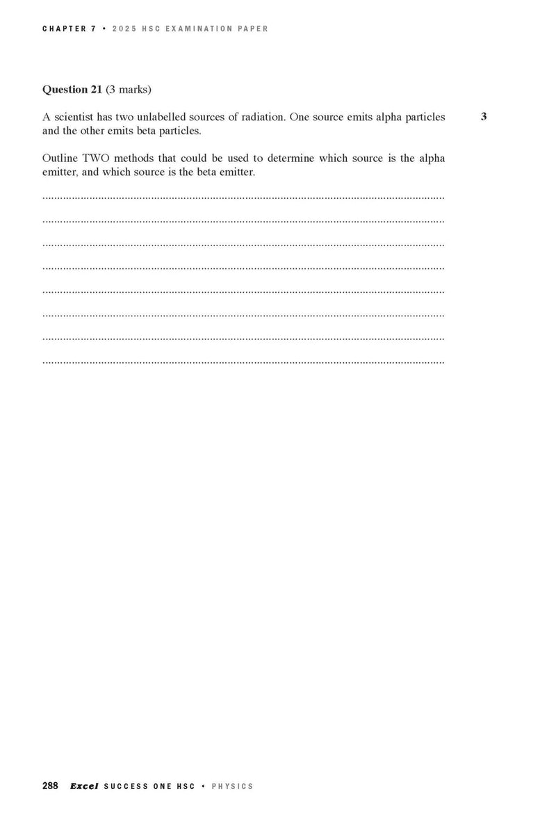 Sample interior page from Excel Success One HSC Physics 2026 Edition as shown in the Pascal Press product gallery