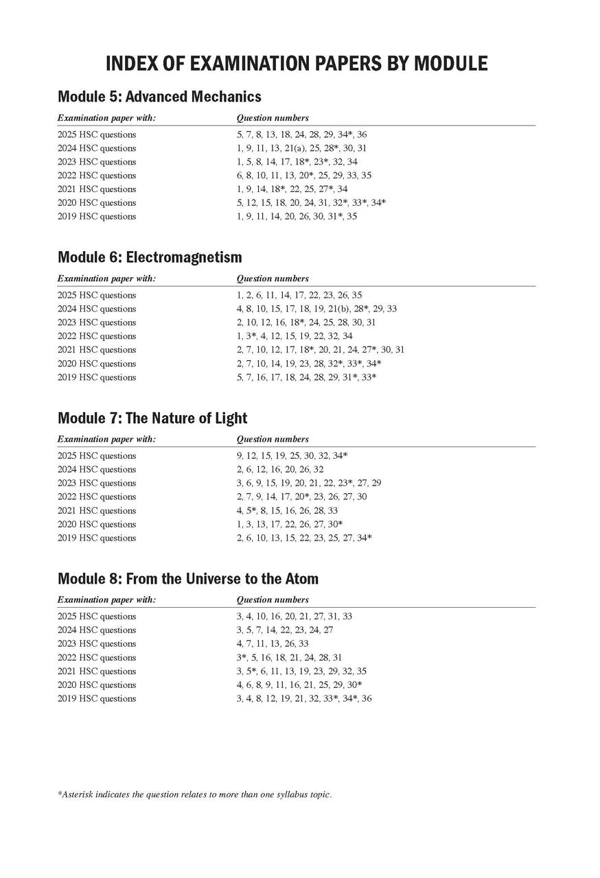 Sample interior page from Excel Success One HSC Physics 2026 Edition as shown in the Pascal Press product gallery