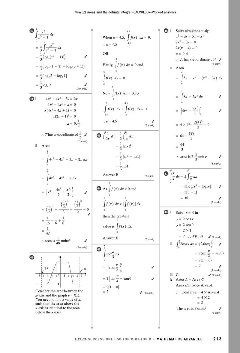 Sample interior page from Excel Success One HSC Topic-by-Topic Mathematics Advanced 2023 Edition as shown in the Pascal Press product gallery