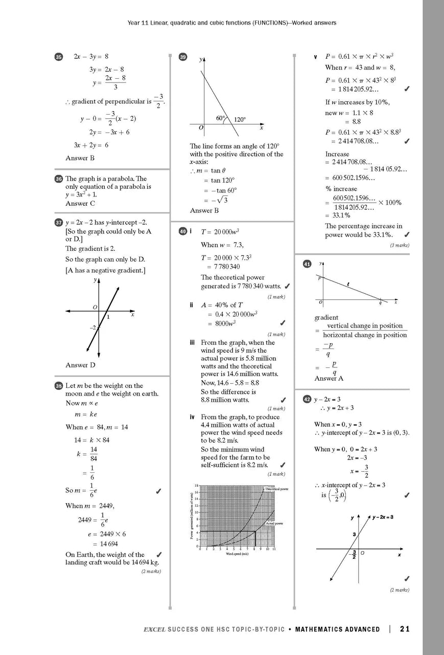 Sample interior page from Excel Success One HSC Topic-by-Topic Mathematics Advanced 2023 Edition as shown in the Pascal Press product gallery