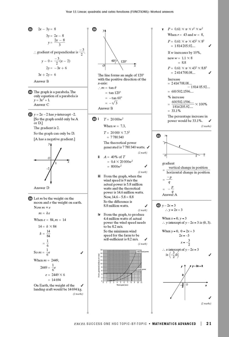 Sample interior page from Excel Success One HSC Topic-by-Topic Mathematics Advanced 2023 Edition as shown in the Pascal Press product gallery