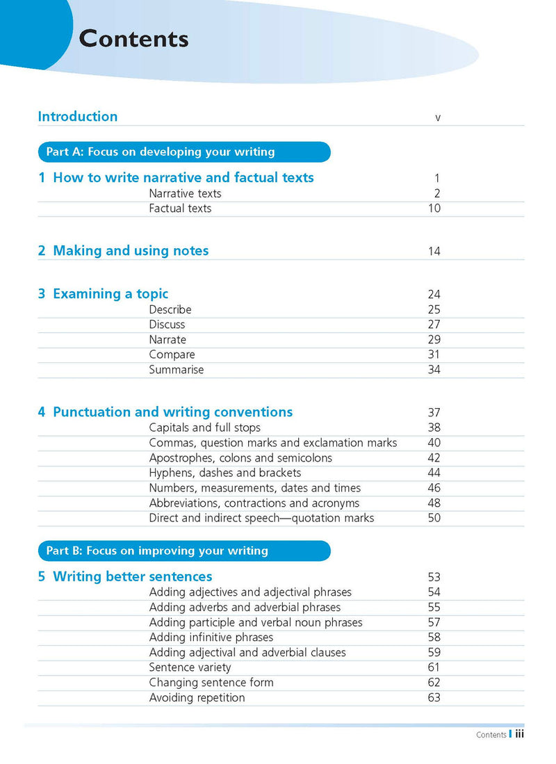 Sample inside page from the Excel Writer's Handbook Years 5-8, taken from the publisher product gallery