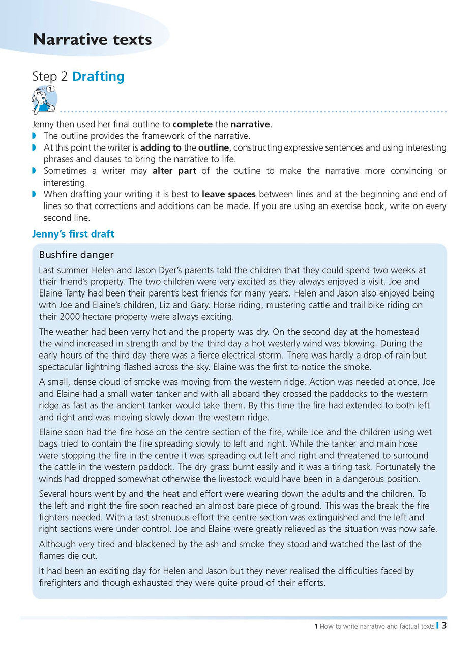 Sample inside page from the Excel Writer's Handbook Years 5-8, taken from the publisher product gallery