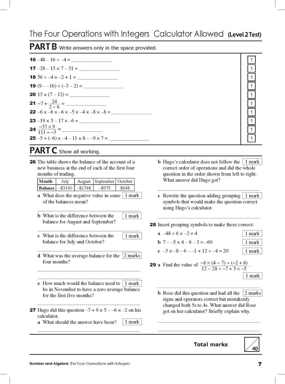 Sample interior page from Excel Year 8 Mathematics Practice Tests as shown in the Pascal Press product gallery, giving a preview of the layout and content