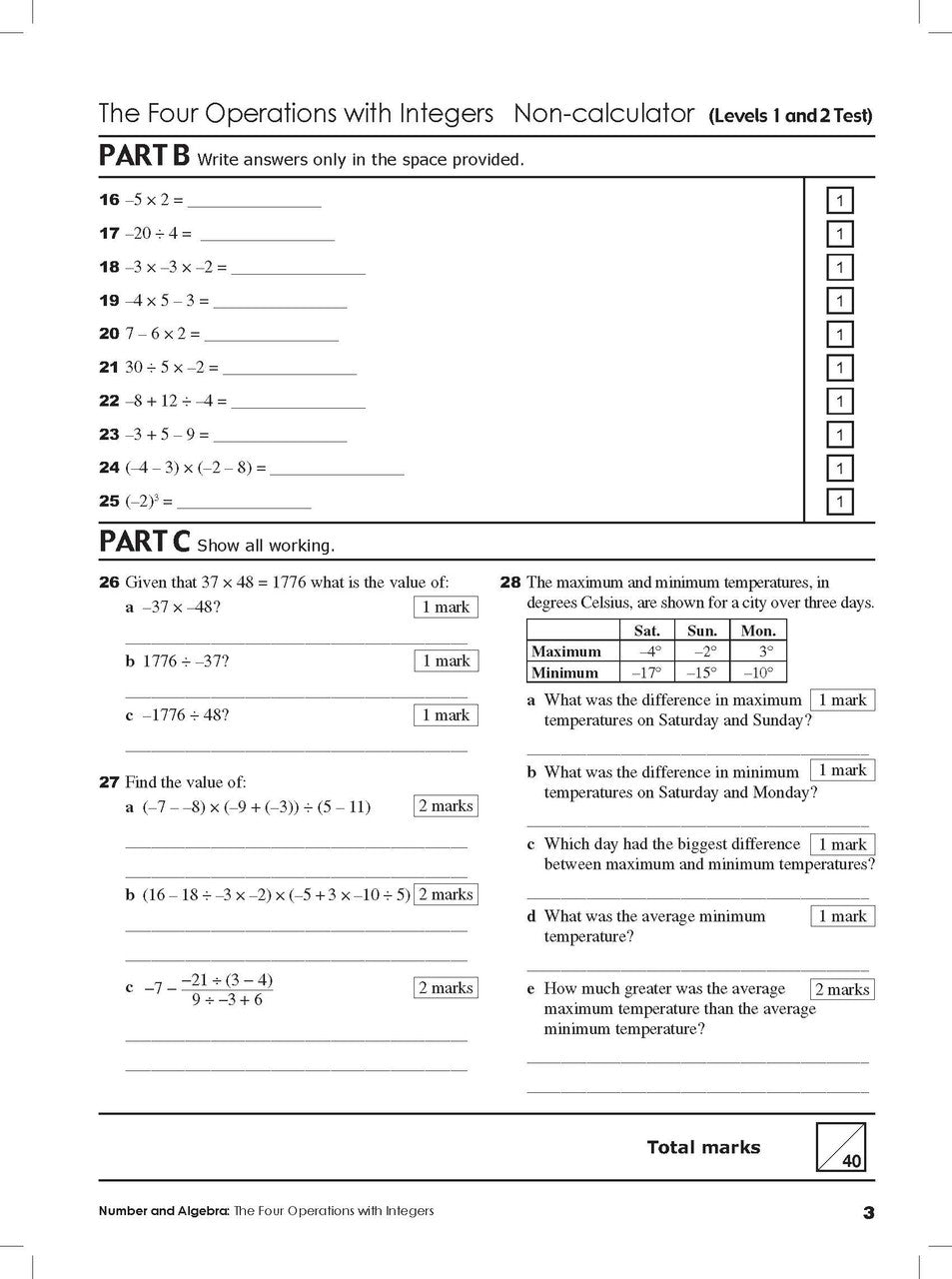 Sample interior page from Excel Year 8 Mathematics Practice Tests as shown in the Pascal Press product gallery, giving a preview of the layout and content