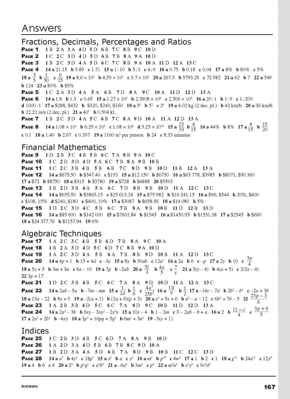 Sample interior page from Excel Year 9 Mathematics Practice Tests as shown in the Pascal Press product gallery, giving a preview of the layout and content