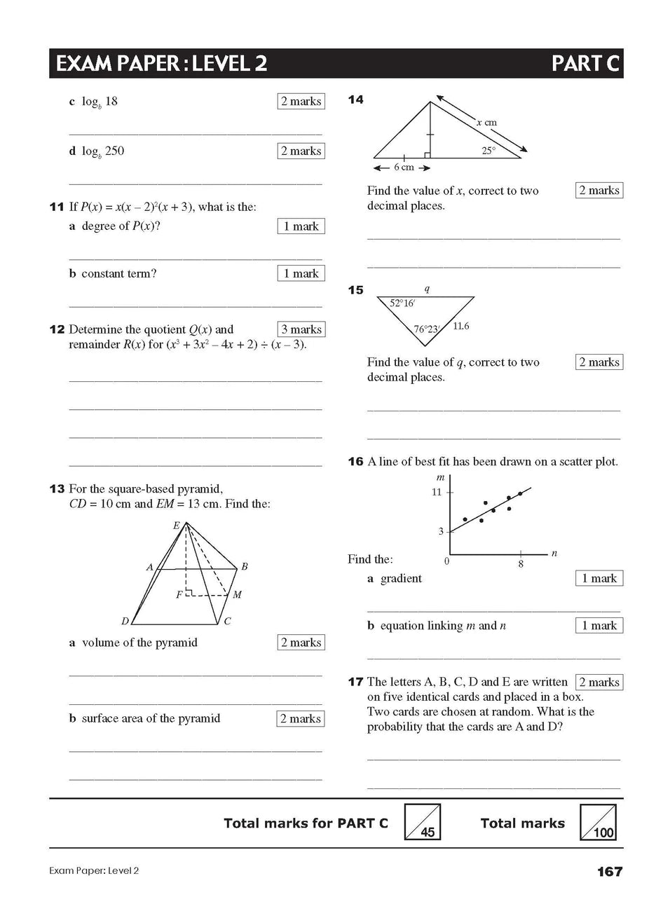 Sample interior page from Excel Year 10 Mathematics Practice Tests as shown in the Pascal Press product gallery, giving a preview of the layout and content