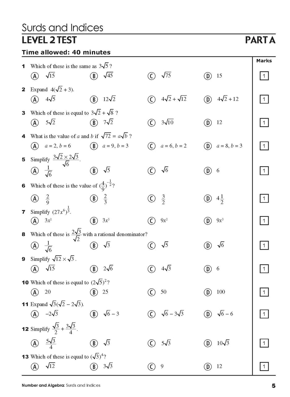 Sample interior page from Excel Year 10 Mathematics Practice Tests as shown in the Pascal Press product gallery, giving a preview of the layout and content