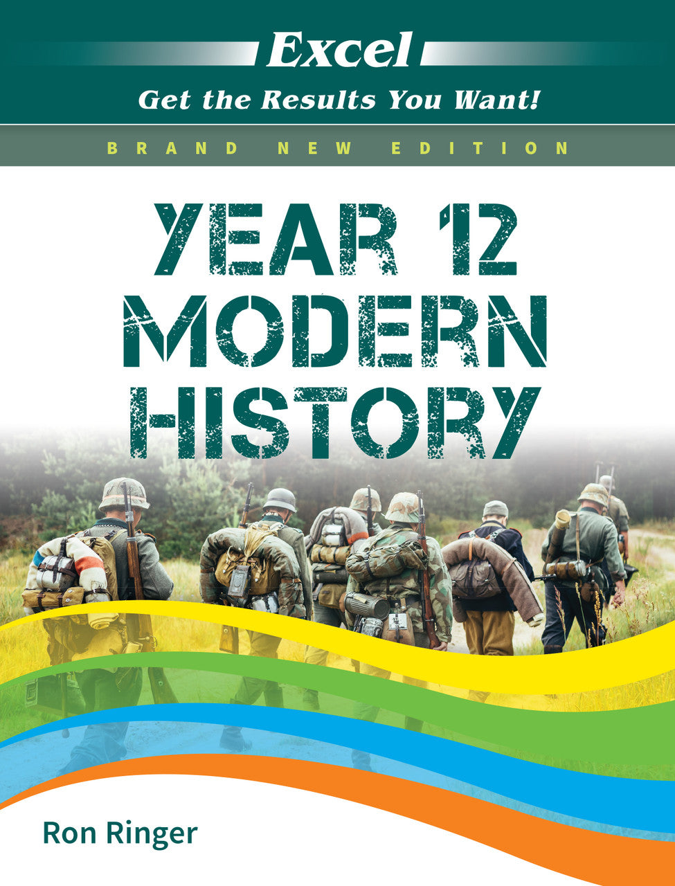 Front cover of the Excel Year 12 Modern History Study Guide from Pascal Press, the main product image for this senior study guide