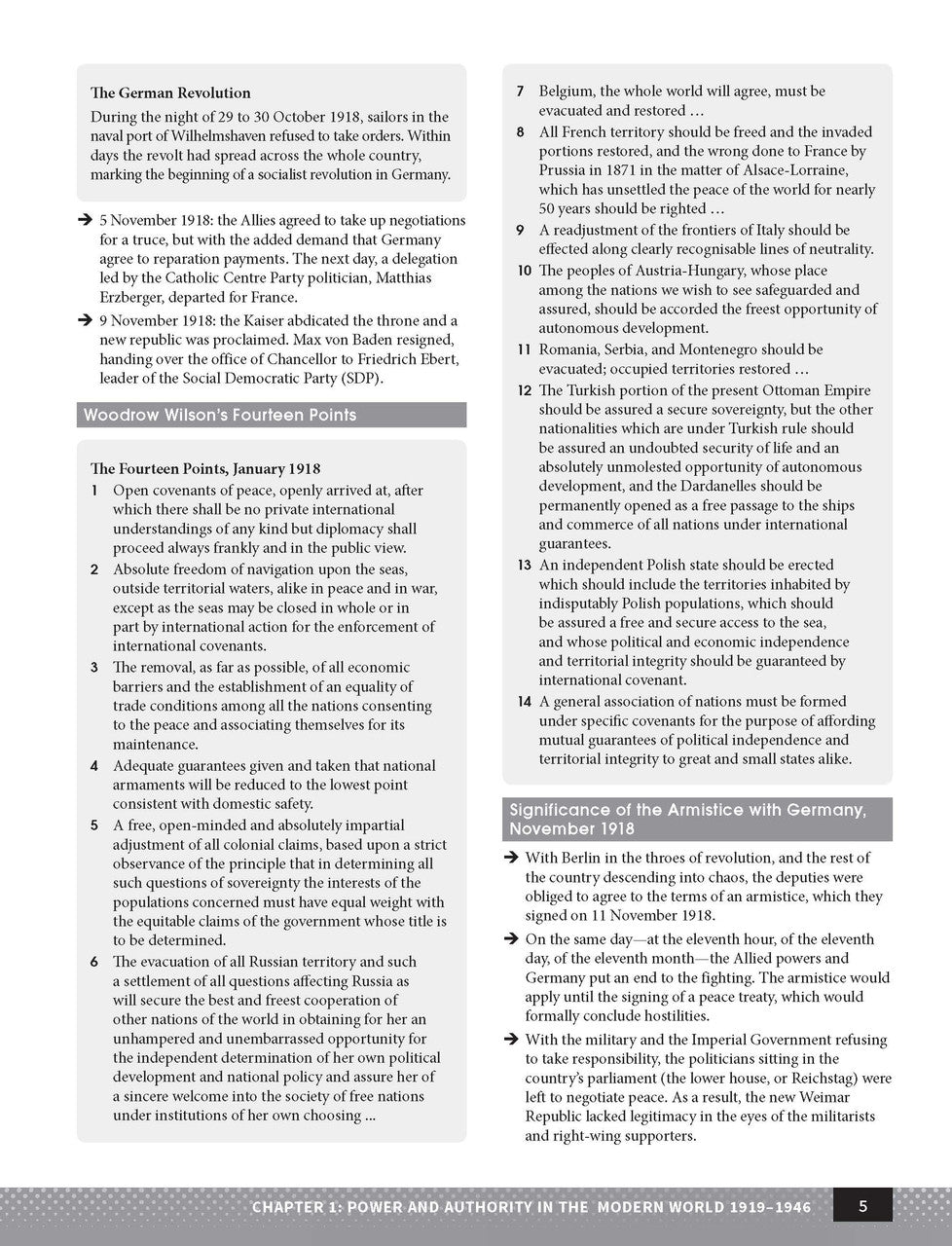 Inside page preview from the Excel Year 12 Modern History Study Guide, the fourth sample page in the publisher's gallery