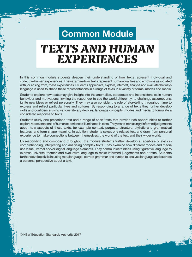 Sample interior page from Excel Year 12 Standard English Study Guide as shown in the Pascal Press product gallery