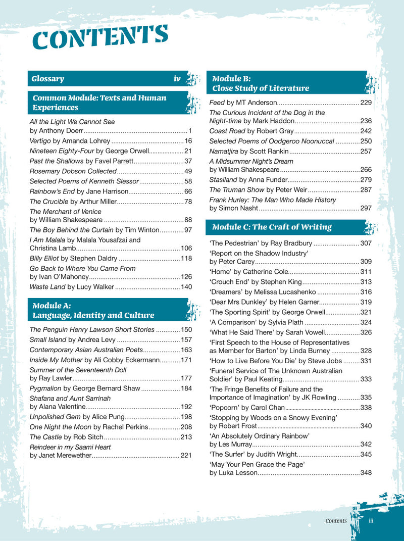 Sample interior page from Excel Year 12 Standard English Study Guide as shown in the Pascal Press product gallery