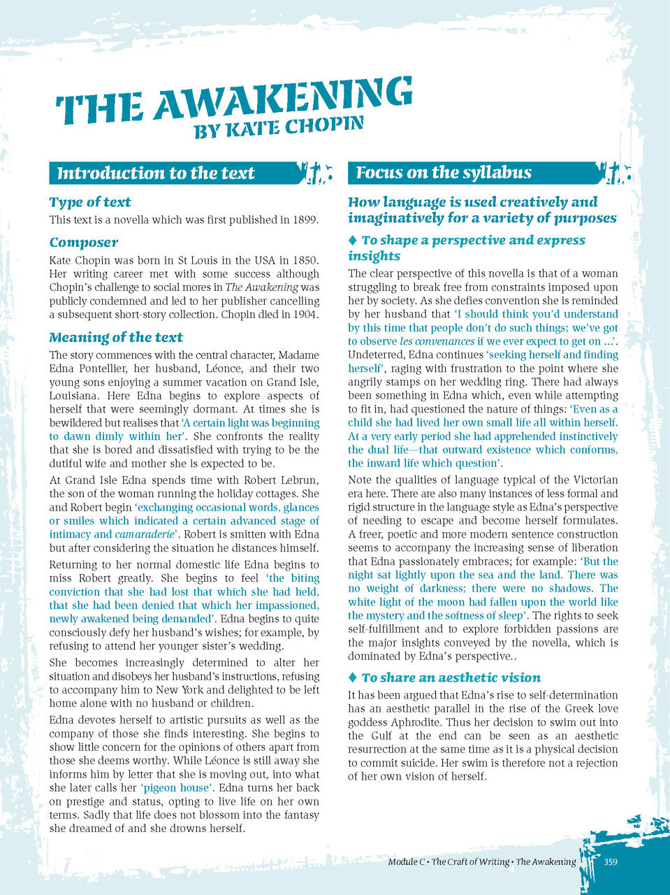 Sample interior page from Excel Year 12 Advanced English Study Guide as shown in the Pascal Press product gallery