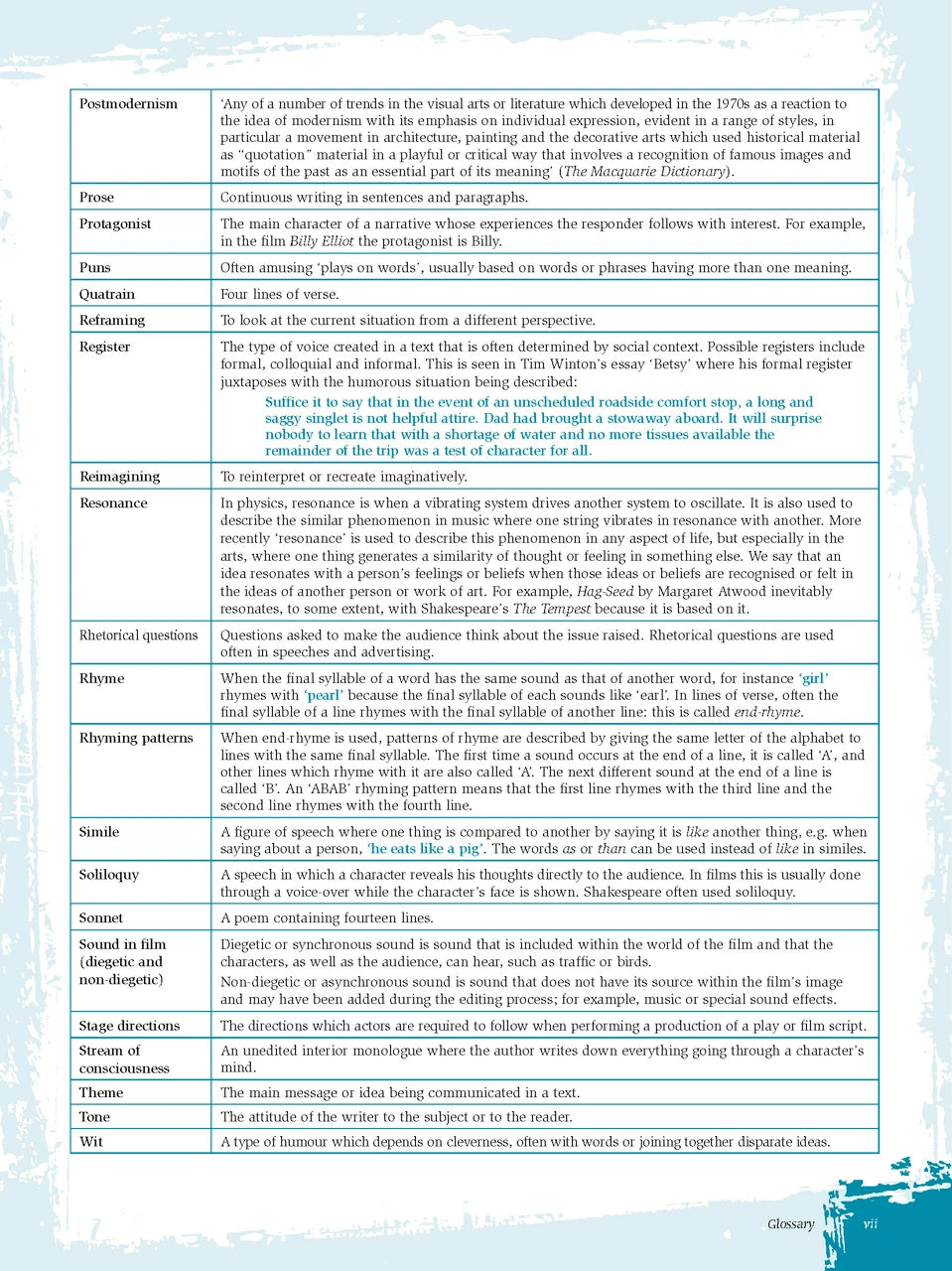 Sample interior page from Excel Year 12 Advanced English Study Guide as shown in the Pascal Press product gallery