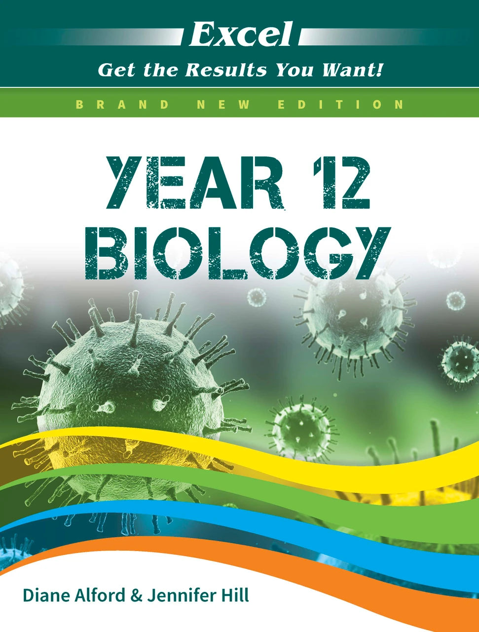 Front cover of Excel Year 12 Biology Study Guide from the Pascal Press Excel range, shown as the main product image