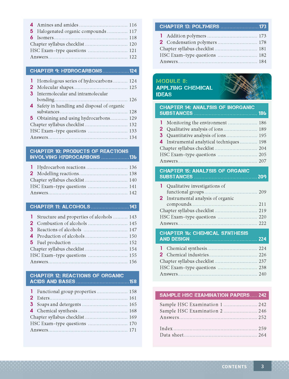 Sample interior page from Excel Year 12 Chemistry Study Guide as shown in the Pascal Press product gallery