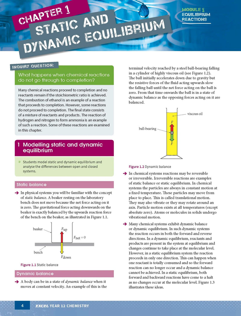 Sample interior page from Excel Year 12 Chemistry Study Guide as shown in the Pascal Press product gallery
