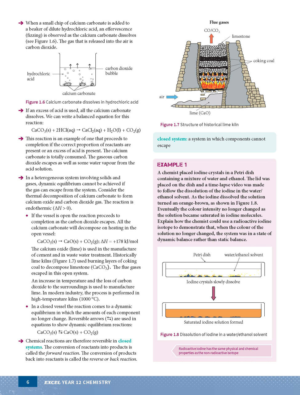 Sample interior page from Excel Year 12 Chemistry Study Guide as shown in the Pascal Press product gallery