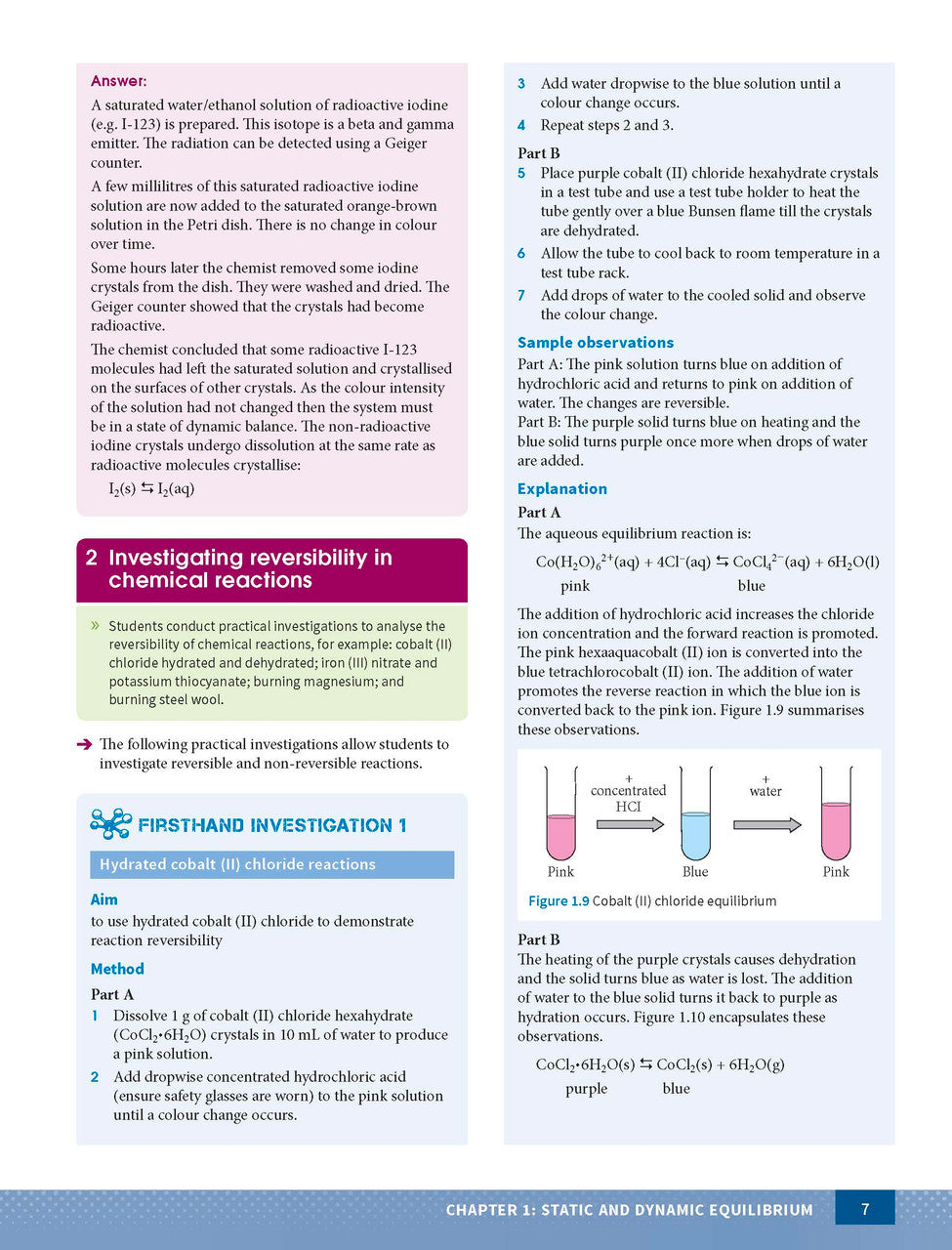 Sample interior page from Excel Year 12 Chemistry Study Guide as shown in the Pascal Press product gallery