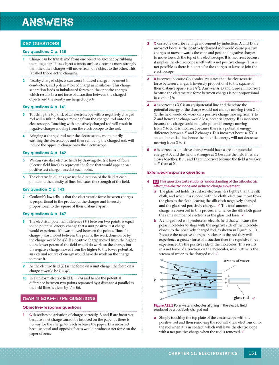Sample page from the Excel Year 11 Physics Study Guide, as shown in the Pascal Press product gallery