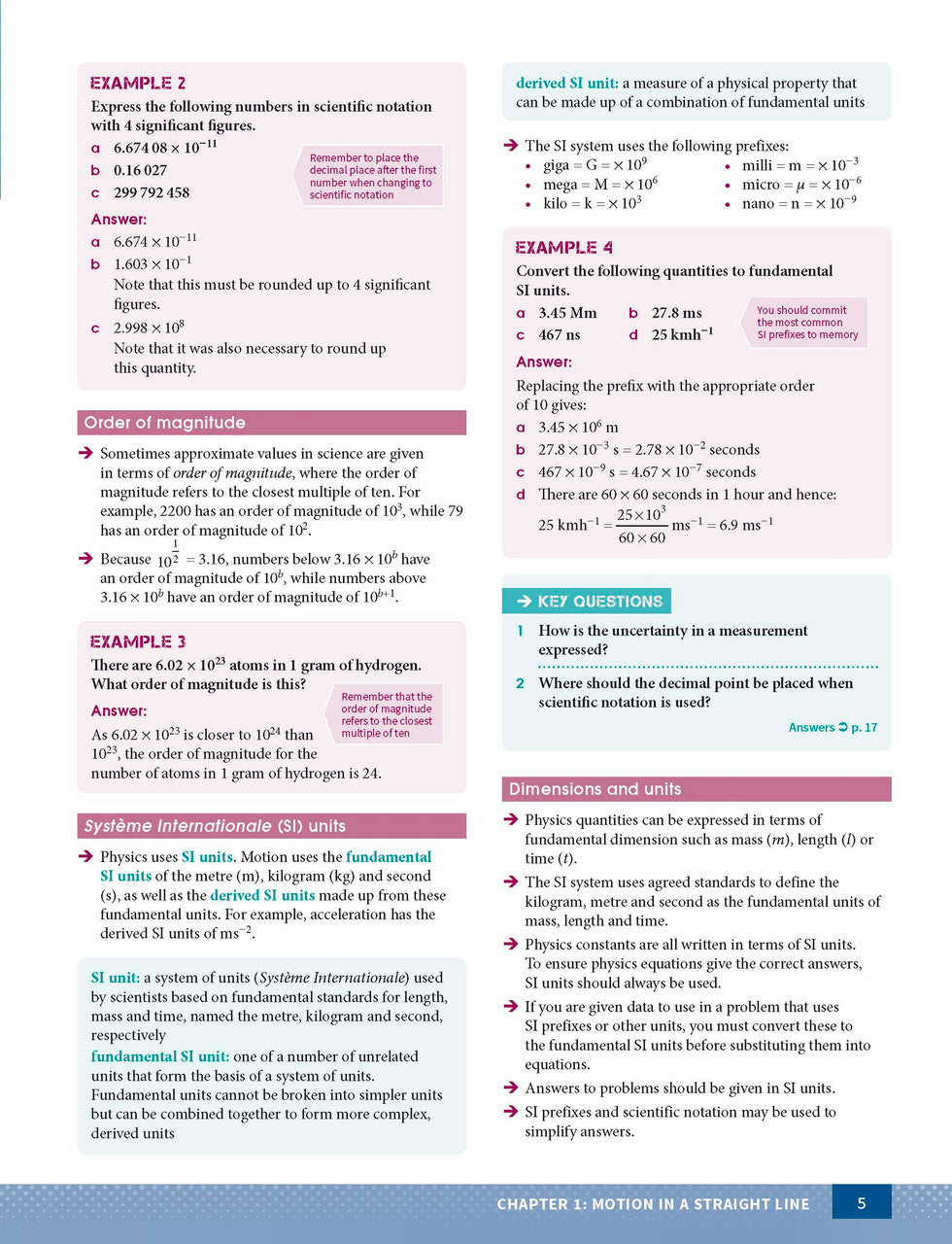 Sample page from the Excel Year 11 Physics Study Guide, as shown in the Pascal Press product gallery