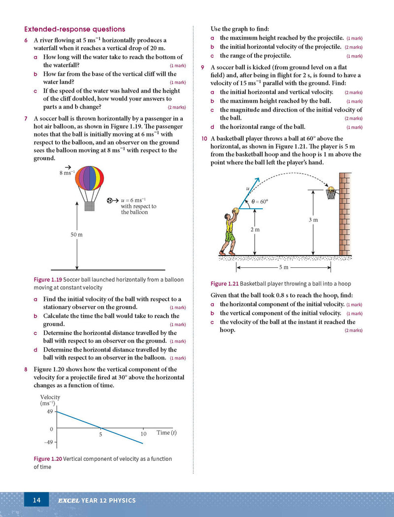 Inside page preview from the Excel Year 12 Physics Study Guide, the thirteenth sample page in the publisher's gallery