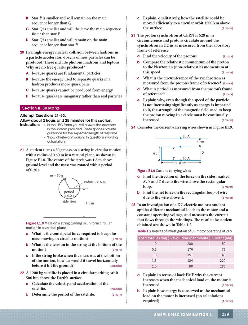 Inside page preview from the Excel Year 12 Physics Study Guide, the sixteenth sample page in the publisher's gallery