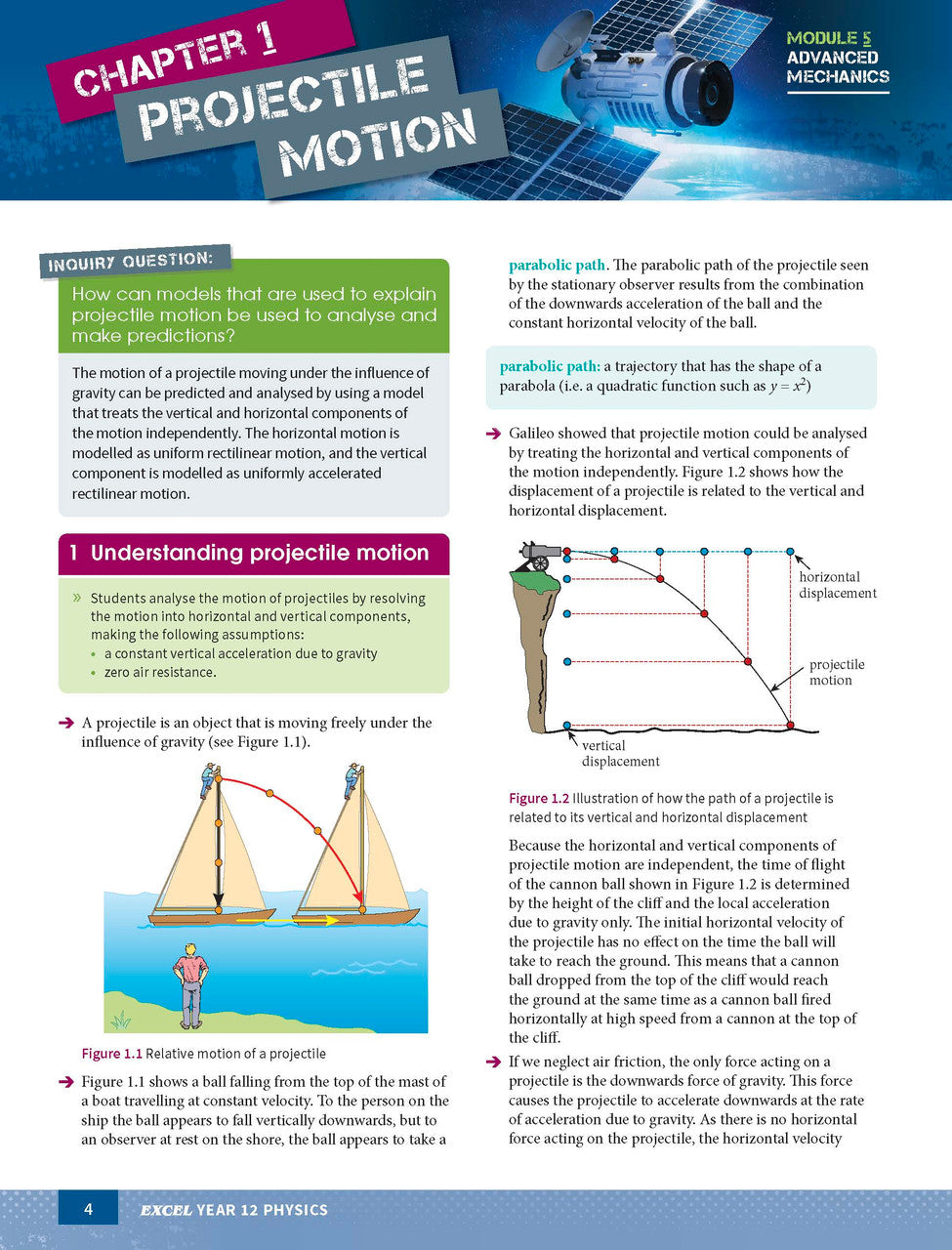 Inside page preview from the Excel Year 12 Physics Study Guide, the third sample page in the publisher's gallery