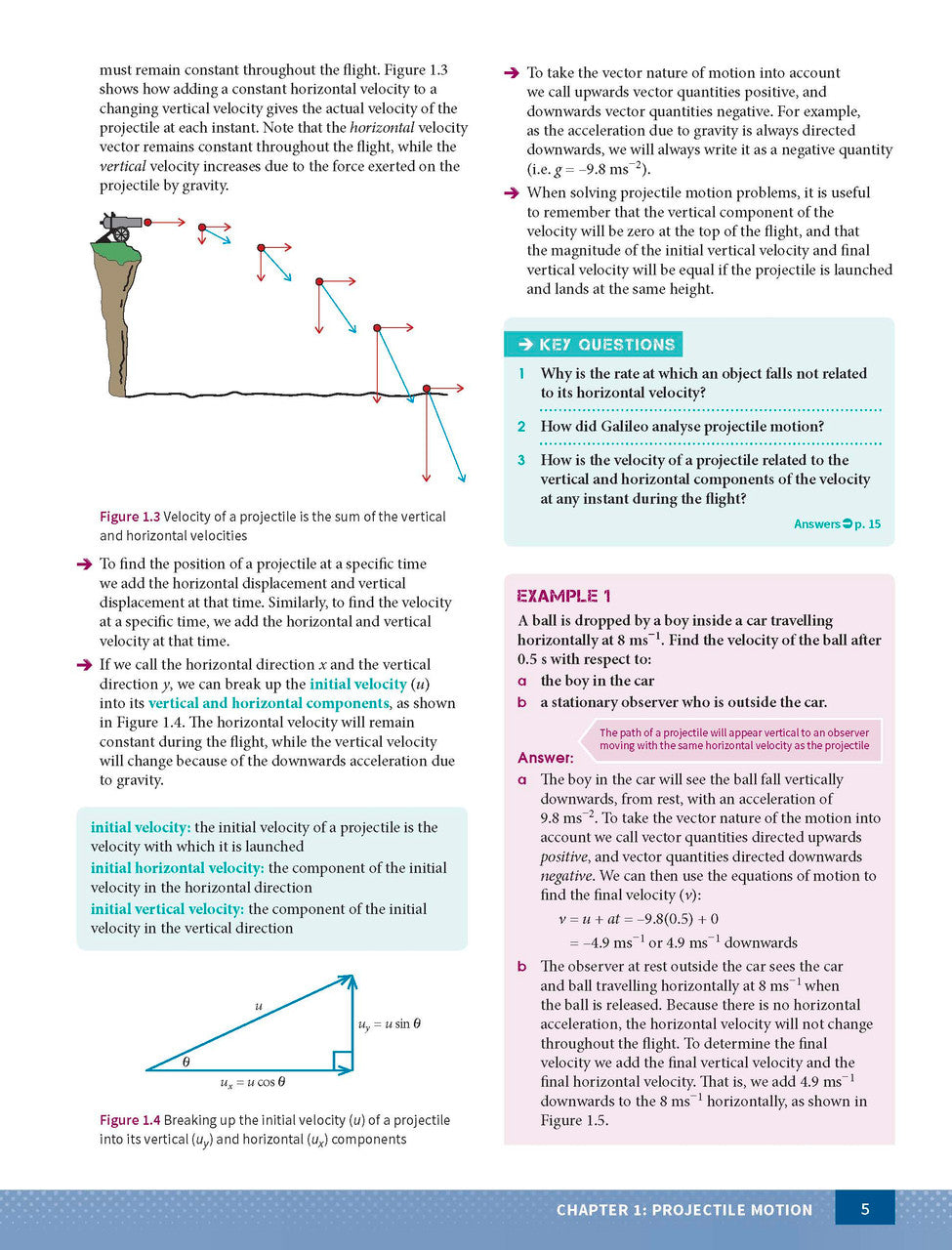 Inside page preview from the Excel Year 12 Physics Study Guide, the fourth sample page in the publisher's gallery