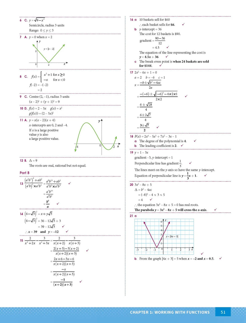 Sample page from the Excel Year 11 Mathematics Advanced Study Guide, as shown in the Pascal Press product gallery