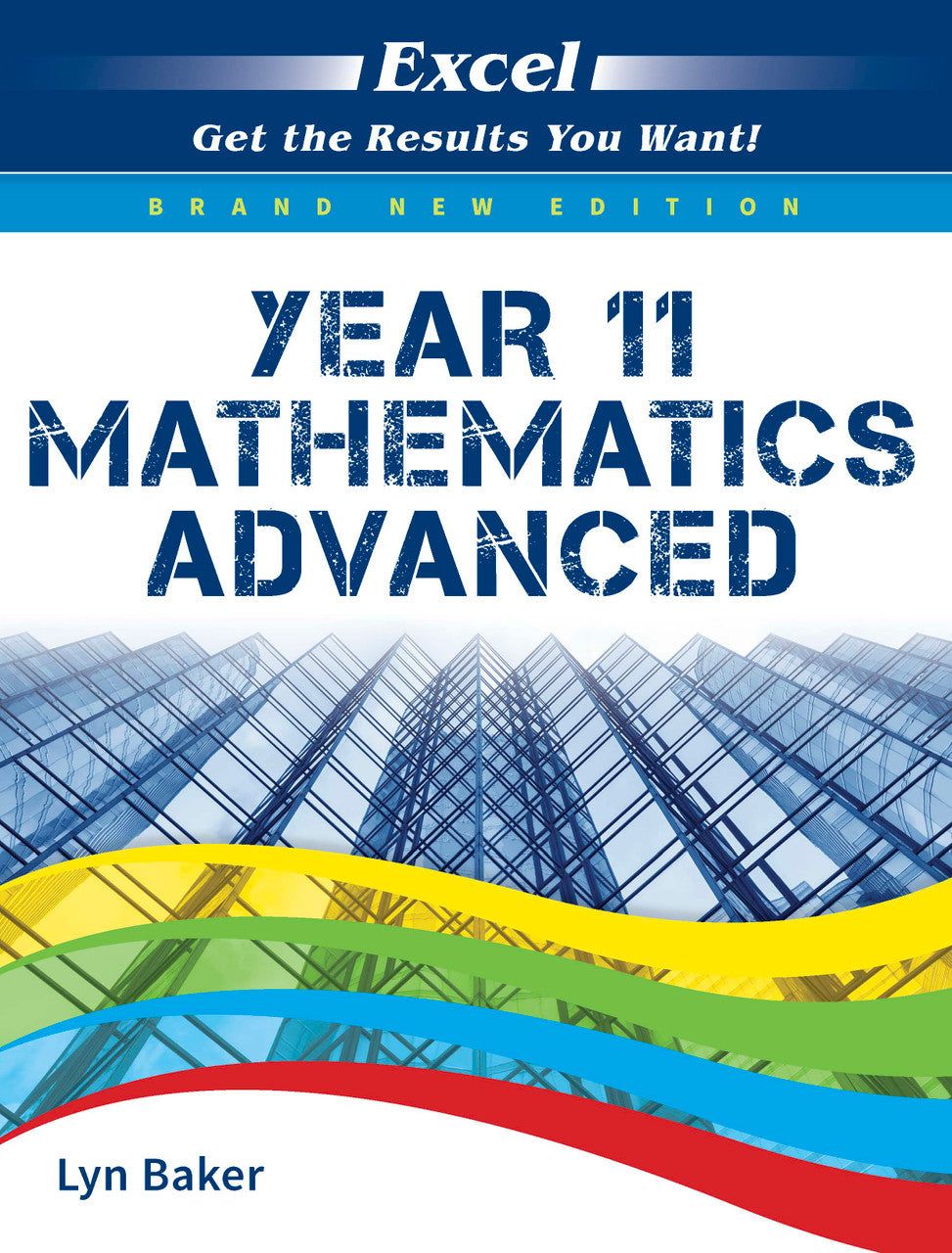 Front cover of the Excel Year 11 Mathematics Advanced Study Guide from Pascal Press, shown as the main product image