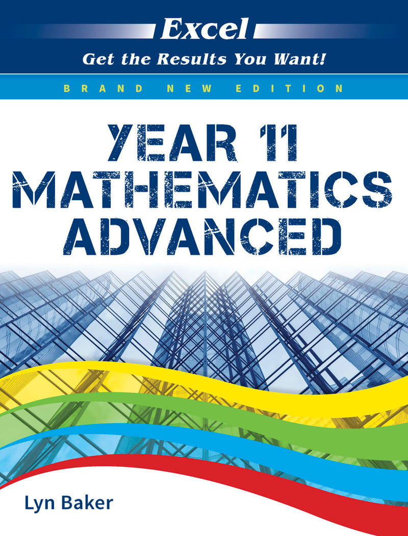 Front cover of the Excel Year 11 Mathematics Advanced Study Guide from Pascal Press, shown as the main product image