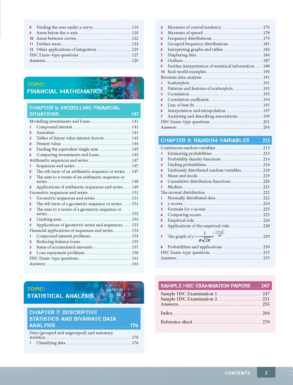 Sample interior page from Excel Year 12 Mathematics Advanced as shown in the Pascal Press product gallery