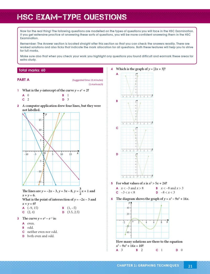 Sample interior page from Excel Year 12 Mathematics Advanced as shown in the Pascal Press product gallery