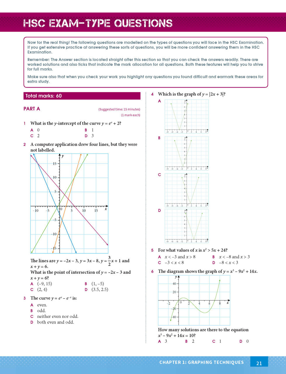 Sample interior page from Excel Year 12 Mathematics Advanced as shown in the Pascal Press product gallery