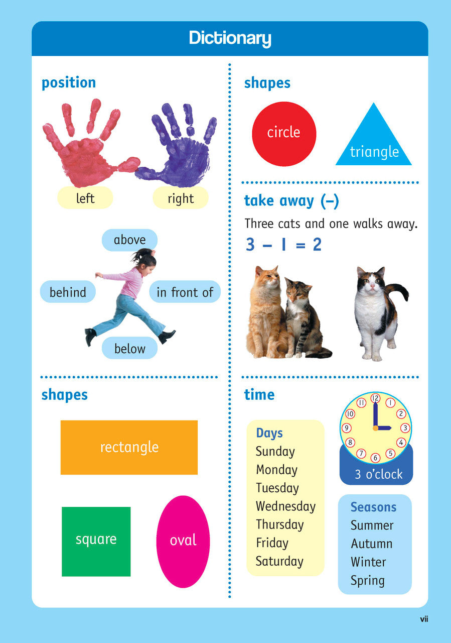 Sample inside page from the NSW Targeting Maths Kindergarten 2023 Curriculum Edition workbook, taken from the publisher product gallery