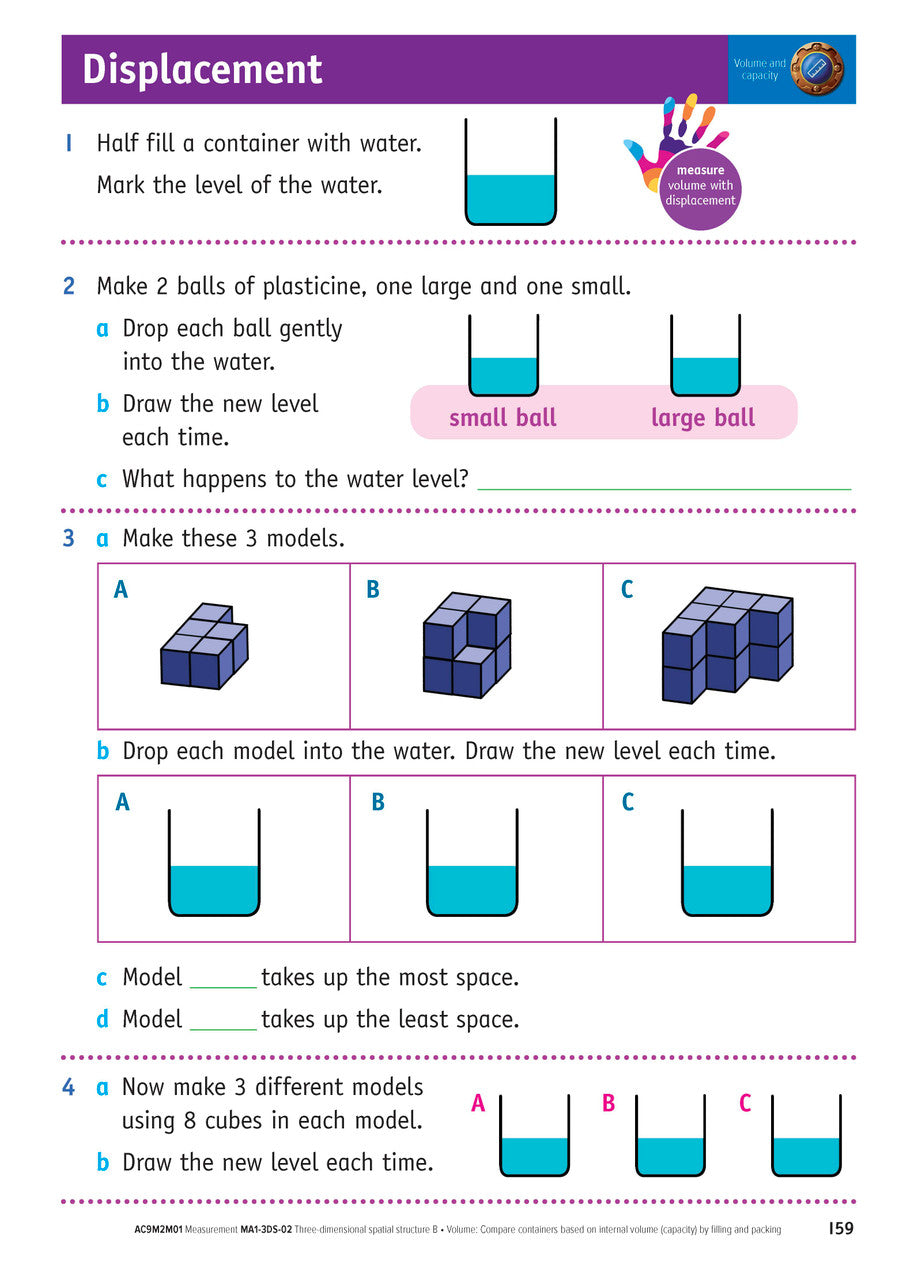 Sample inside page from the NSW Targeting Maths Year 2 2023 Curriculum Edition workbook, taken from the publisher product gallery