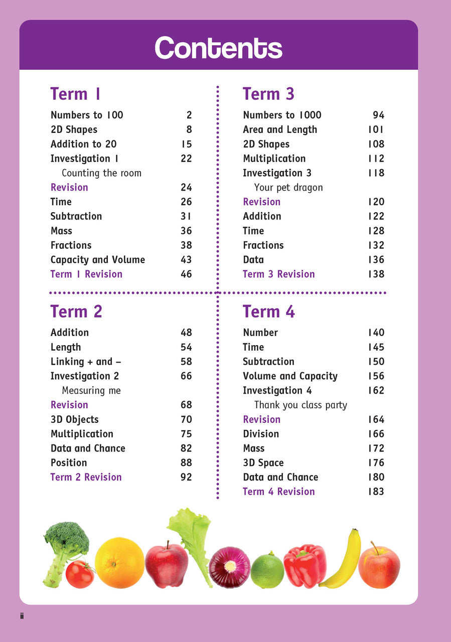 Sample inside page from the NSW Targeting Maths Year 2 2023 Curriculum Edition workbook, taken from the publisher product gallery