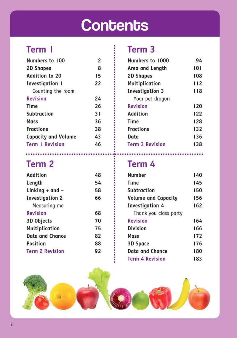 Sample inside page from the NSW Targeting Maths Year 2 2023 Curriculum Edition workbook, taken from the publisher product gallery