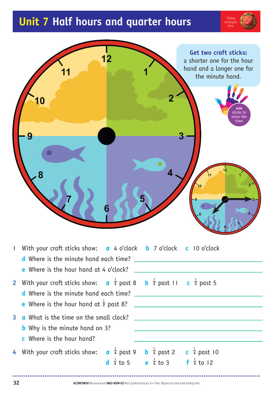 Sample inside page from the NSW Targeting Maths Year 3 2023 Curriculum Edition workbook, taken from the publisher product gallery