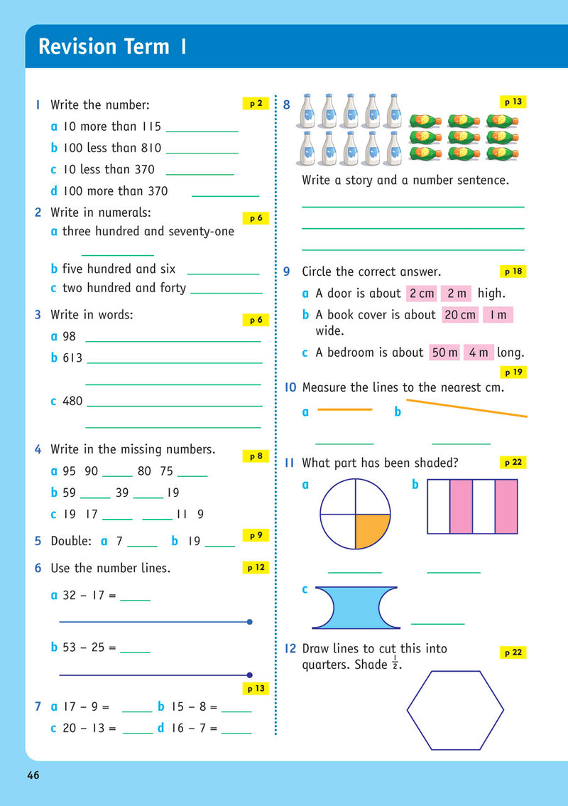 Sample inside page from the NSW Targeting Maths Year 3 2023 Curriculum Edition workbook, taken from the publisher product gallery