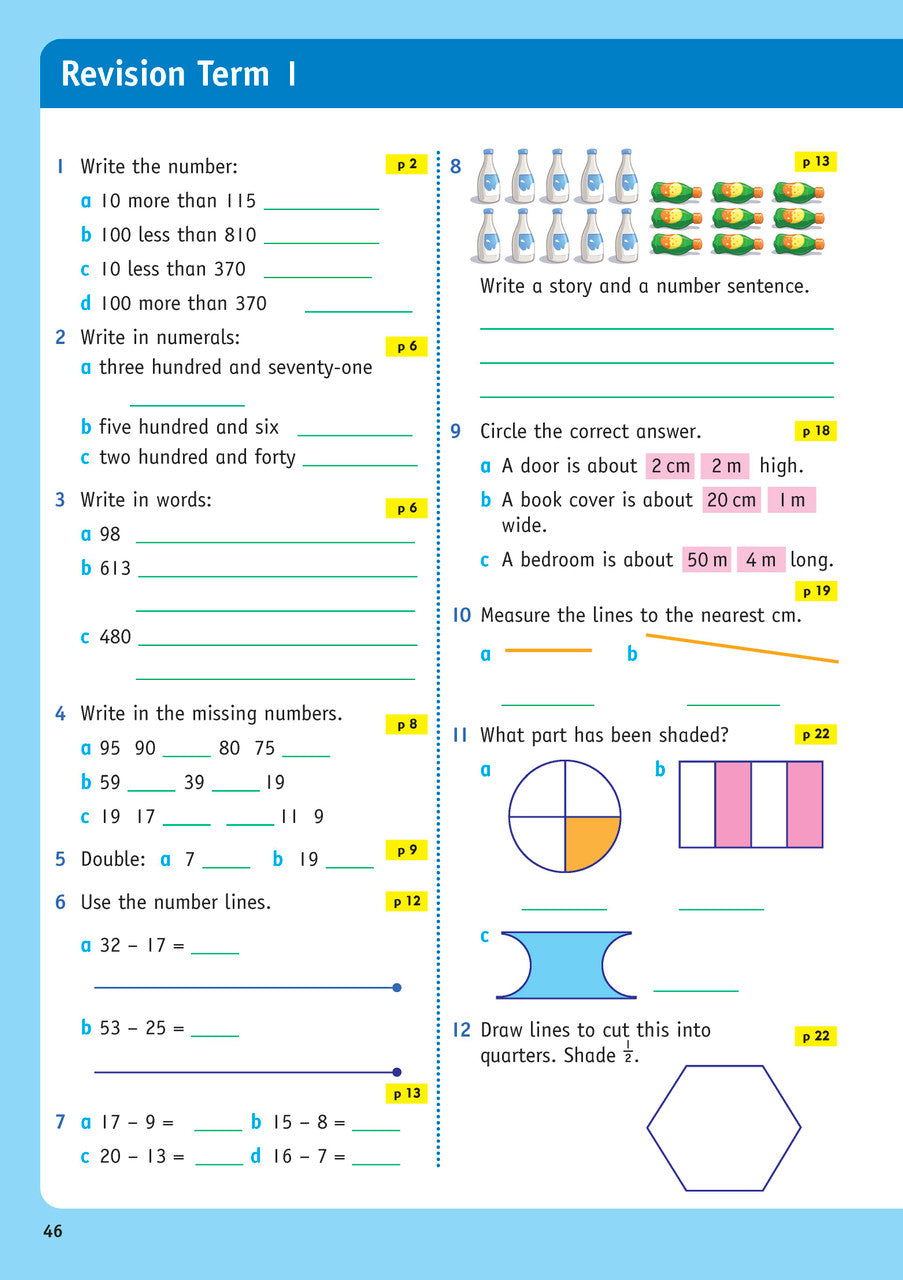Sample inside page from the NSW Targeting Maths Year 3 2023 Curriculum Edition workbook, taken from the publisher product gallery