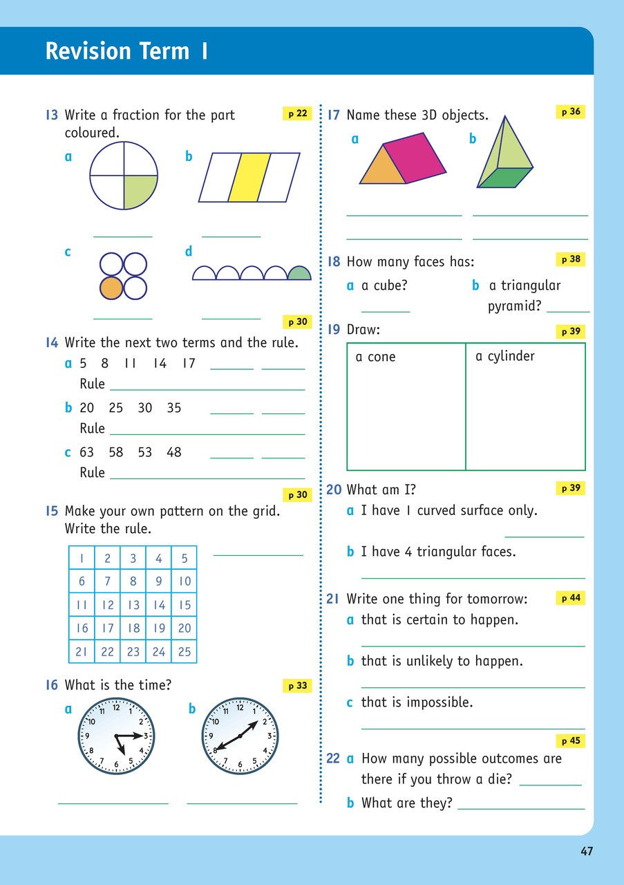 Sample inside page from the NSW Targeting Maths Year 3 2023 Curriculum Edition workbook, taken from the publisher product gallery