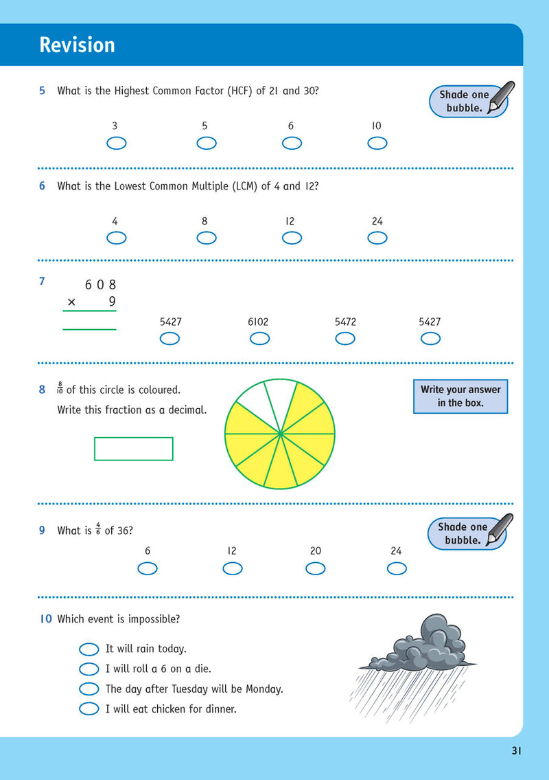 Sample inside page from the NSW Targeting Maths Year 5 2023 Curriculum Edition workbook, taken from the publisher product gallery